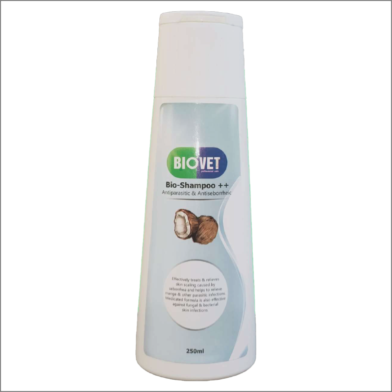 BioVet Bio-Shampoo ++ Antiparasitic & Antiseborrheic 250ml