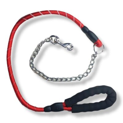 Dog Lead Chain and Nylon with Handle