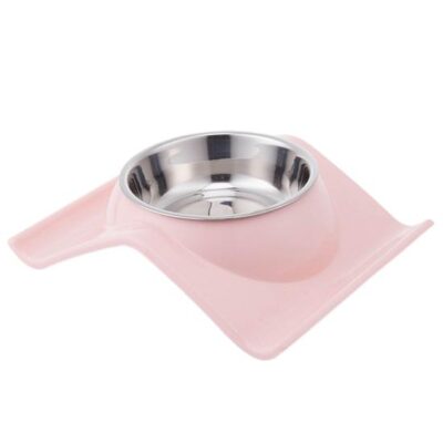 Stainless Steel & Plastic Pet Bowl