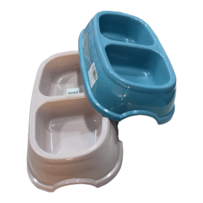 Double Pet Bowl Plastic Italy