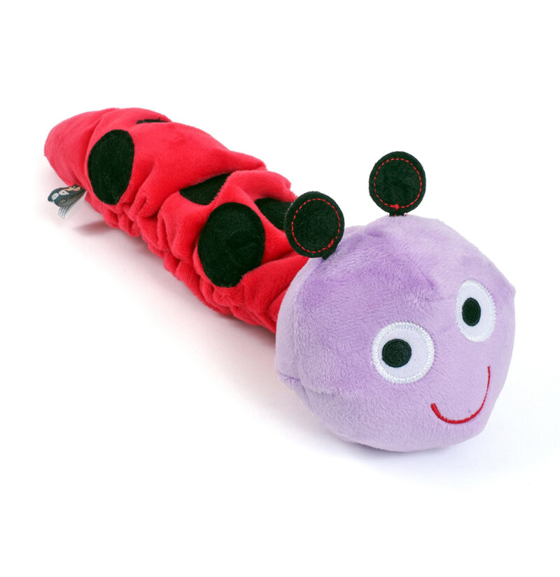 Petface Tough Latex and Plush Lindy Ladybug Dog Toy