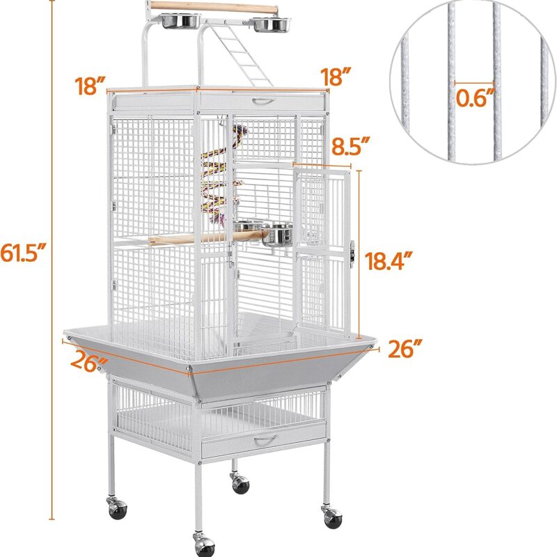 Cockatiel Parrot Bird Cage Aviary with Stand