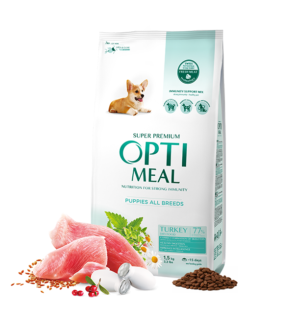 Optimeal For Puppies of All Breeds – Turkey 1.5kg