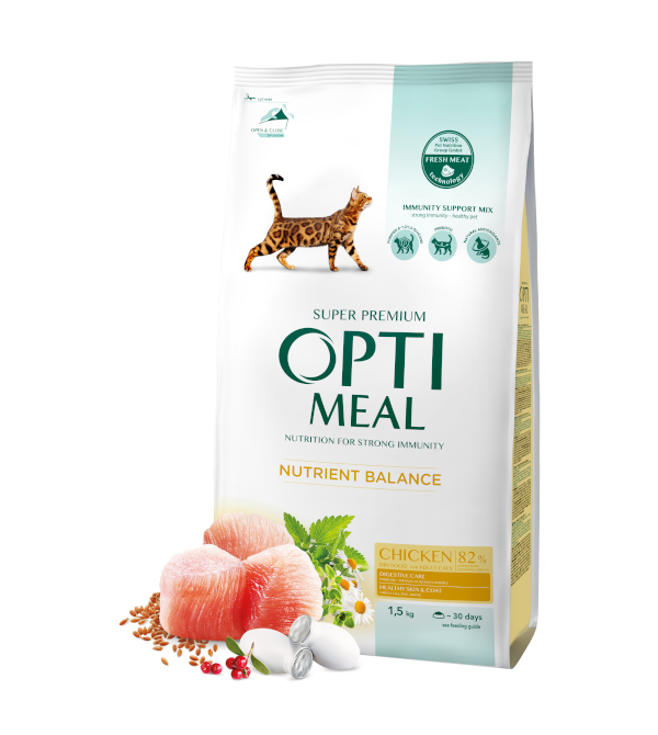 Optimeal For Adult Cats – Chicken 1.5kg