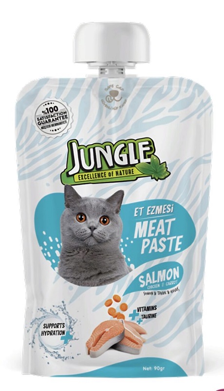 Jungle Meat Paste For Cats With Salmon, Chicken & Carrots