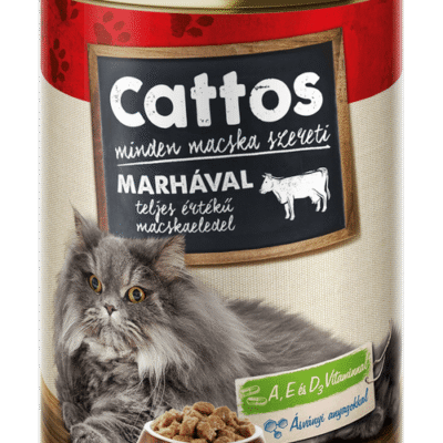 CATTOS CANNED COMPLETE CATFOOD WITH BEEF 415GR