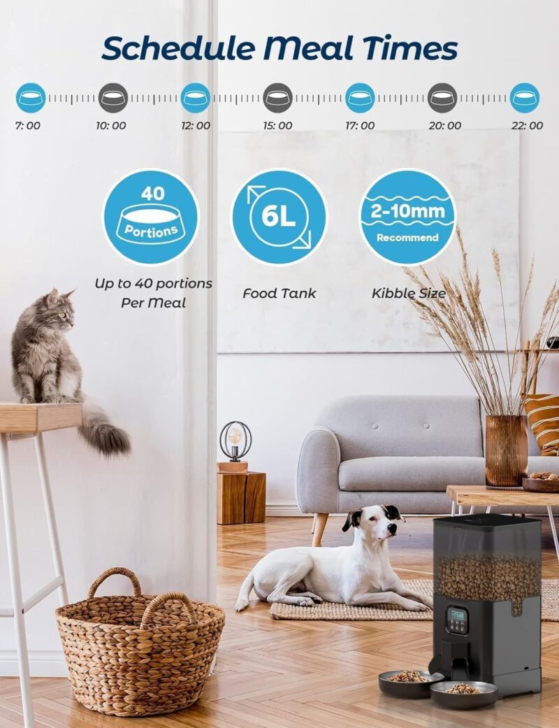 Automatic Pet Feeder for Two Cats / Dog 6L - Image 5